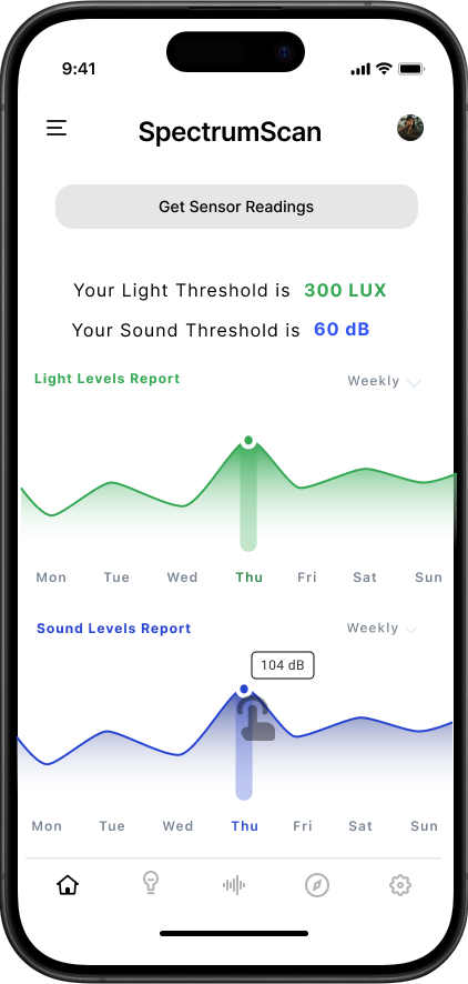 SpectrumScan App Screenshot